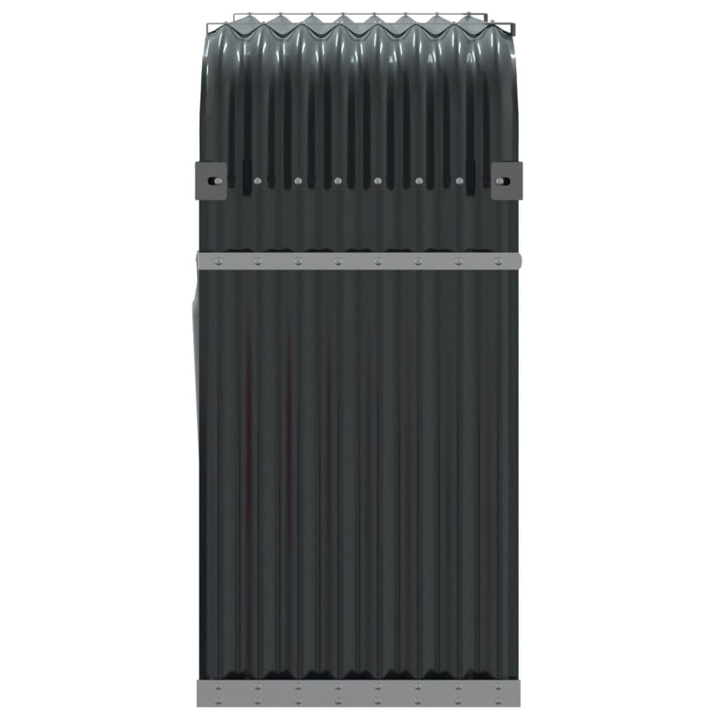 vidaXL Ξυλοθήκη Ανθρακί 120x45x100 εκ. από Γαλβανισμένο Ατσάλι