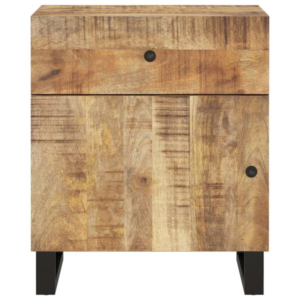 vidaXL Κομοδίνο 50x33x60 εκ. Μασίφ Ξύλο Μάνγκο & Επεξεργασμένο Ξύλο