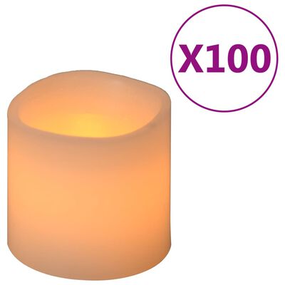 335833 vidaXL Ηλεκτρικά κεριά LED 100 τμχ Ζεστό Λευκό