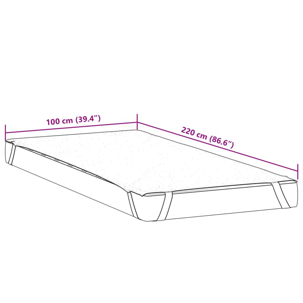 vidaXL Προστατευτικό στρώματος Λευκό 100x220 εκ. Αδιάβροχο