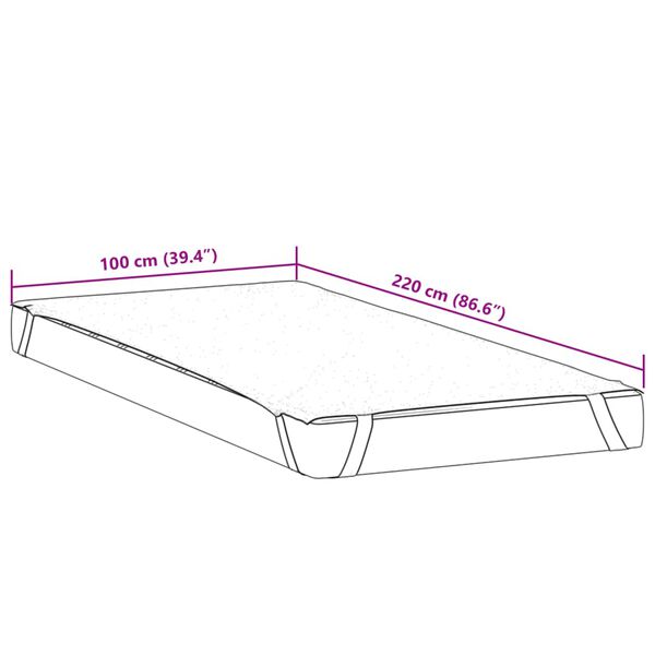 vidaXL Προστατευτικό στρώματος Λευκό 100x220 εκ. Αδιάβροχο