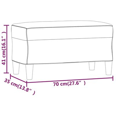 vidaXL Πάγκος Σκούρο Πράσινο 70 x 35 x 41 εκ. Βελούδινος