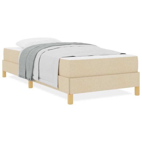 vidaXL Κρεβάτι με ελατήρια Κρέμα και Καφέ 80 x 200 cm