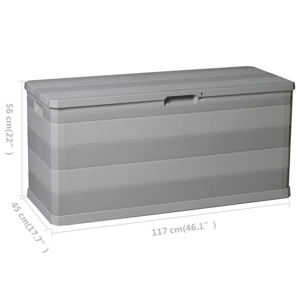 vidaXL Μπαούλο Αποθήκευσης Κήπου Gkri 117 x 45 x 56 εκ.