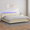 vidaXL &Kappa;&rho;&epsilon;&beta;ά&tau;&iota; Boxspring &mu;&epsilon; &Sigma;&tau;&rho;ώ&mu;&alpha; & LED &Kappa;&rho;&epsilon;&mu; 200x200 &epsilon;&kappa;. &Sigma;&upsilon;&nu;&theta;. &Delta;έ&rho;&mu;&alpha;