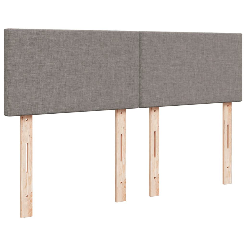 vidaXL Κρεβάτι Boxspring με Στρώμα Taupe 140x200 εκ. Υφασμάτινο