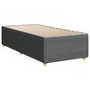 vidaXL Κρεβάτι Boxspring με Στρώμα Σκούρο Γκρι 90x190 εκ. Υφασμάτινο