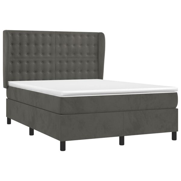 vidaXL &Kappa;&rho;&epsilon;&beta;ά&tau;&iota; Boxspring &mu;&epsilon; &Sigma;&tau;&rho;ώ&mu;&alpha; &Sigma;&kappa;&omicron;ύ&rho;&omicron; &Gamma;&kappa;&rho;&iota; 140x190 &epsilon;&kappa;. &Beta;&epsilon;&lambda;&omicron;ύ&delta;&iota;&nu;&omicron;