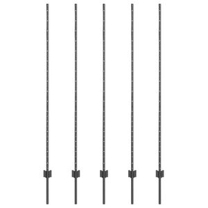 vidaXL &Sigma;&tau;ύ&lambda;&omicron;&sigmaf; &Pi;&epsilon;&rho;&iota;&phi;&rho;ά&xi;&epsilon;&omega;&nu; 5 pcs &Gamma;&kappa;&rho;&iota; 150 cm &Alpha;&tau;&sigma;ά&lambda;&iota;