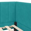 vidaXL Κρεβάτι Γωνίας με κεφαλάρι Τιρκουάζ 80 x 200 cm Βελούδο