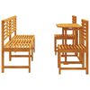 vidaXL Σετ Μπιστρό Κήπου 5 pcs Καφέ Μασίφ ξύλο ακακίας