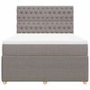 vidaXL &Kappa;&rho;&epsilon;&beta;ά&tau;&iota; Boxspring &mu;&epsilon; &Sigma;&tau;&rho;ώ&mu;&alpha; Taupe 160x200 &epsilon;&kappa;. &Upsilon;&phi;&alpha;&sigma;&mu;ά&tau;&iota;&nu;&omicron;