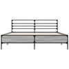 vidaXL Πλαίσιο Κρεβατιού Γκρι Sonoma 150x200 εκ. Επεξ. Ξύλο & Μέταλλο
