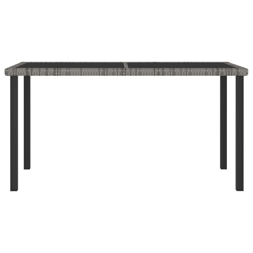 vidaXL Τραπεζαρία Κήπου Γκρι 140 x 70 x 73 εκ. από Συνθετικό Ρατάν