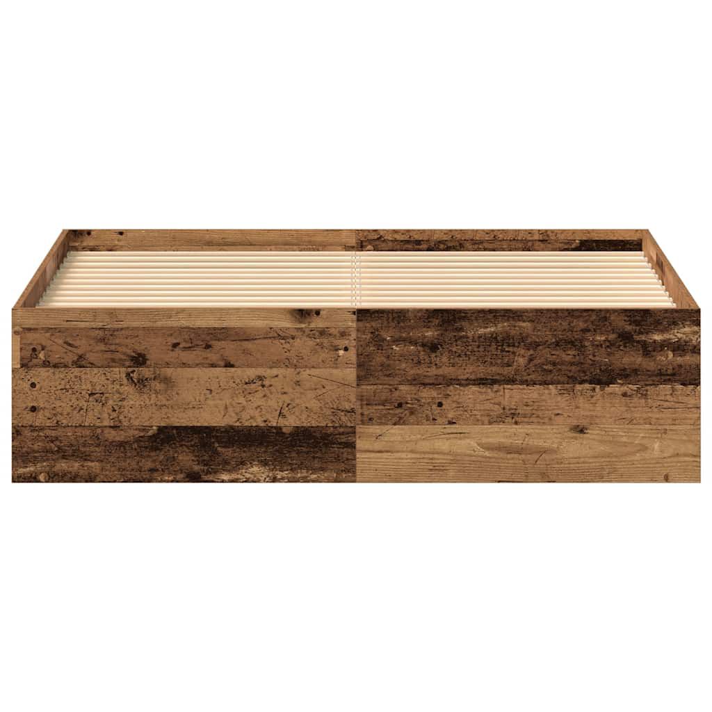 vidaXL Πλαίσιο κρεβατιού χωρίς στρώμα 135x190 εκ. Επεξεργασμένο Ξύλο