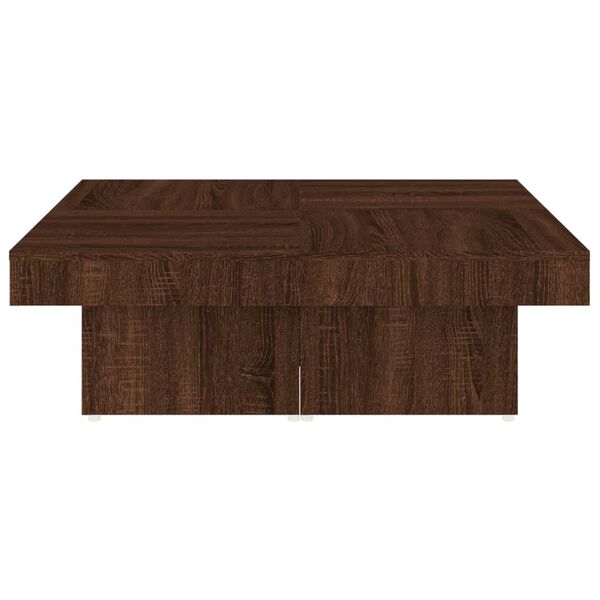 vidaXL Τραπεζάκι Σαλονιού Καφέ Δρυς 90x90x28 εκ. Επεξεργασμένο Ξύλο