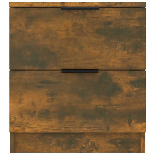 vidaXL Κομοδίνα 2 τεμ. Καπνιστή Δρυς από Επεξεργασμένο Ξύλο