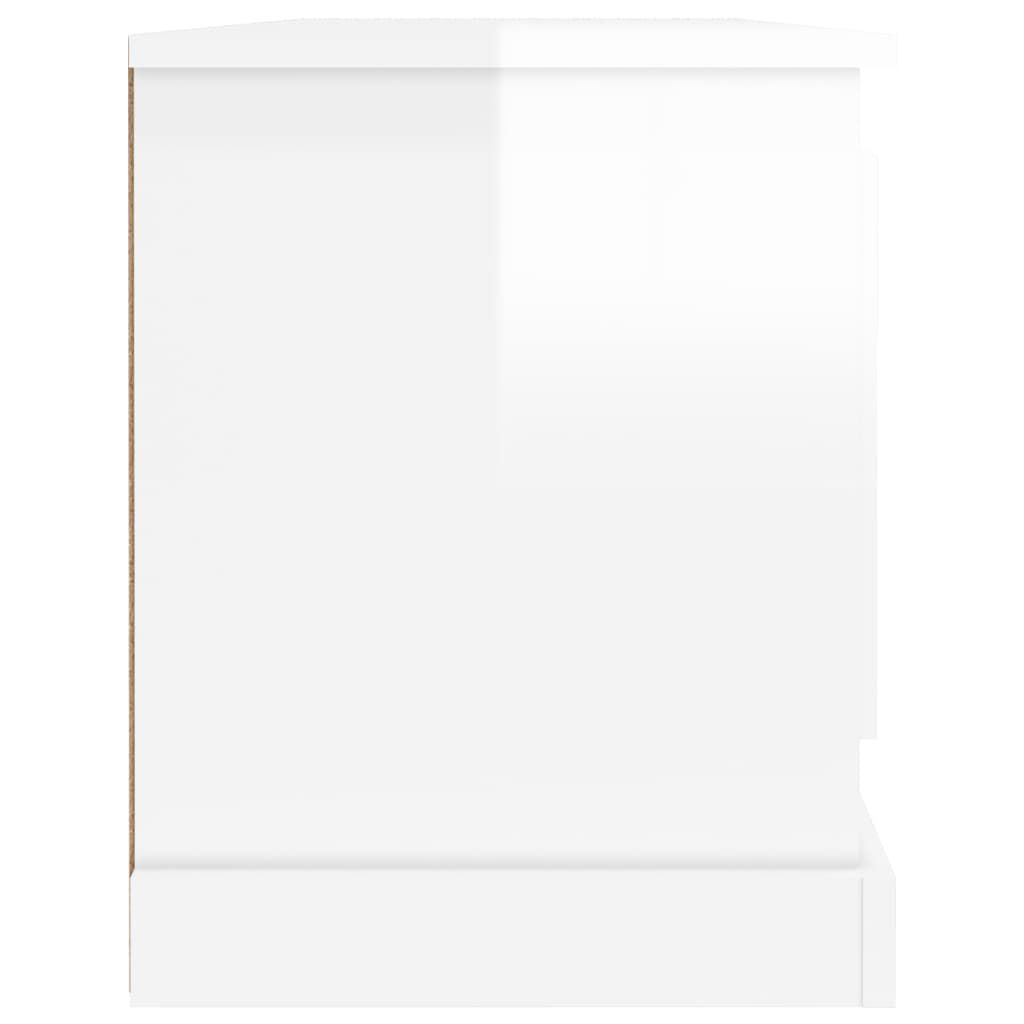 vidaXL Έπιπλο Τηλεόρασης Γυαλ. Λευκό 100x35,5x45εκ. Επεξεργασμένο Ξύλο