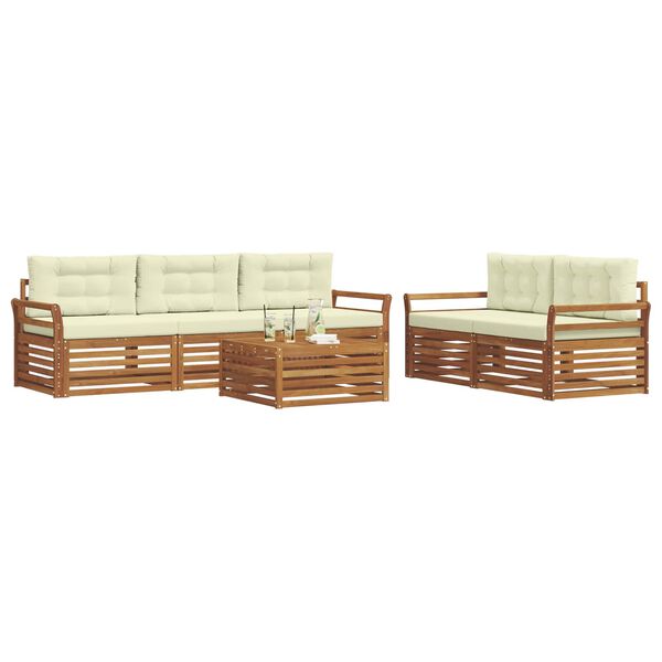 vidaXL &Sigma;&epsilon;&iota;&rho;ά &Kappa;&alpha;&nu;&alpha;&pi;έ &Epsilon;&xi;&omega;&tau;&epsilon;&rho;&iota;&kappa;&omicron;ύ &mu;&epsilon; &mu;&alpha;&xi;&iota;&lambda;ά&rho;&iota; 6 pcs &Phi;&upsilon;&sigma;&iota;&kappa;ό &kappa;&alpha;&iota; &Kappa;&rho;έ&mu;&alpha;