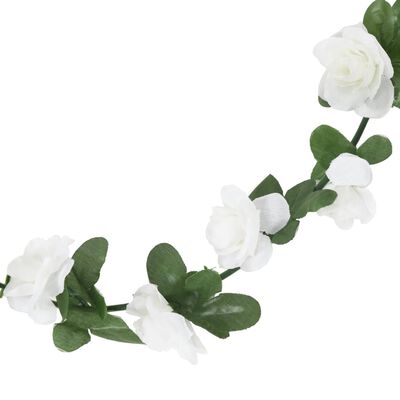 vidaXL Γιρλάντες Λουλουδιών Τεχνητές 6 τεμ. Λευκές 240 εκ.