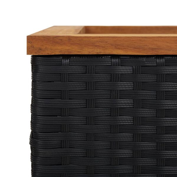 vidaXL Ζαρντινιέρα Μαύρη 40 x 40 x 40 εκ. από Συνθετικό Ρατάν