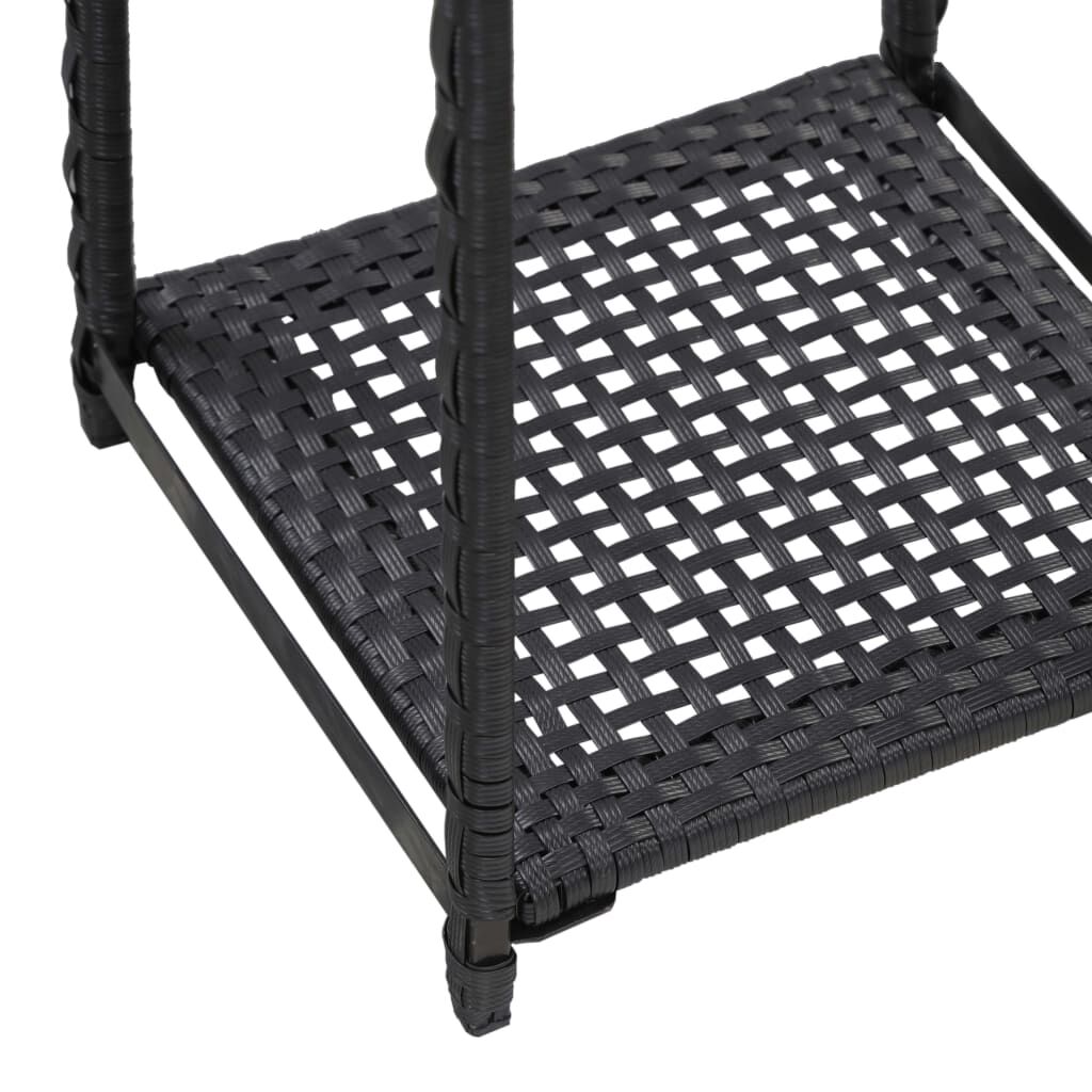vidaXL Ραφιέρα Αποθήκευσης Μαύρη 30x30x120 εκ. από Συνθετικό Ρατάν