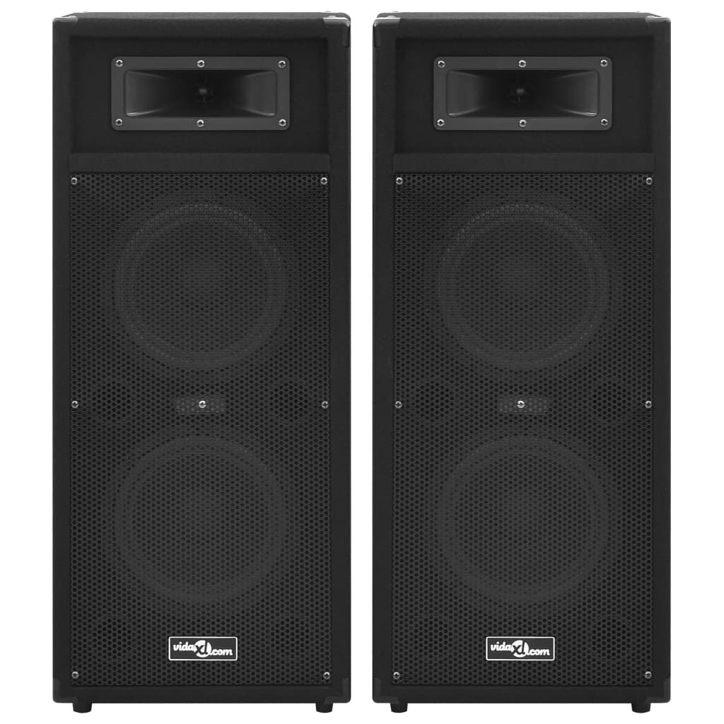 vidaXL Ηχεία Επαγγελματικά Παθητικά Hifi 2 τεμ. Μαύρα 1000 W
