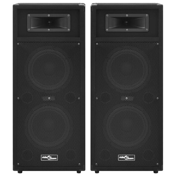 vidaXL Ηχεία Επαγγελματικά Παθητικά Hifi 2 τεμ. Μαύρα 1000 W