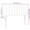 vidaXL Κεφαλάρι Κρεβατιού LED Ανοιχτό Γκρι 100x5x78/88 εκ. Βελούδινο