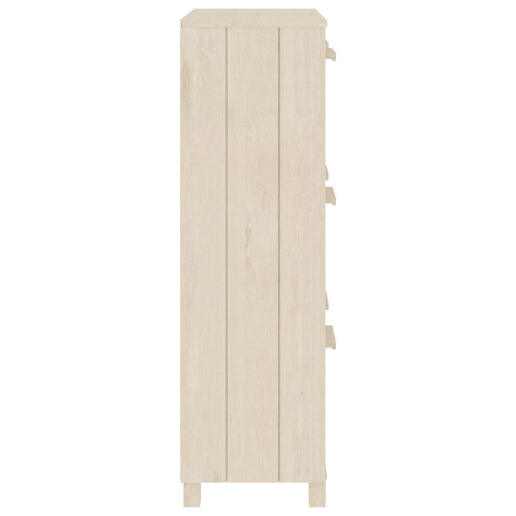 vidaXL Παπουτσοθήκη HAMAR Καφέ Μελί 59,5x35x117 εκ. Μασίφ Ξύλο Πεύκου