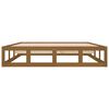 vidaXL Σκελετός κρεβατιού Honey Brown 150x200 cm King Size Μασίφ Ξύλο