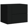 vidaXL Κομοδίνα Επιτοίχια 2 τεμ. Μαύρα 45x30x35 εκ.