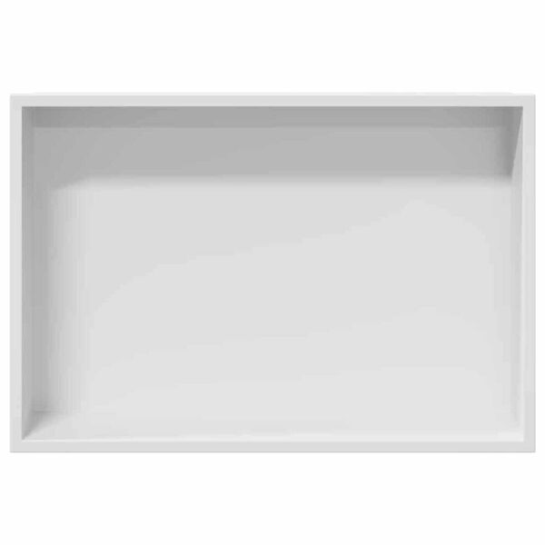 vidaXL Νίτσα Μπάνιου Λευκό 45 x 30 x 9.5 εκ. Ανοξείδωτο ατσάλι