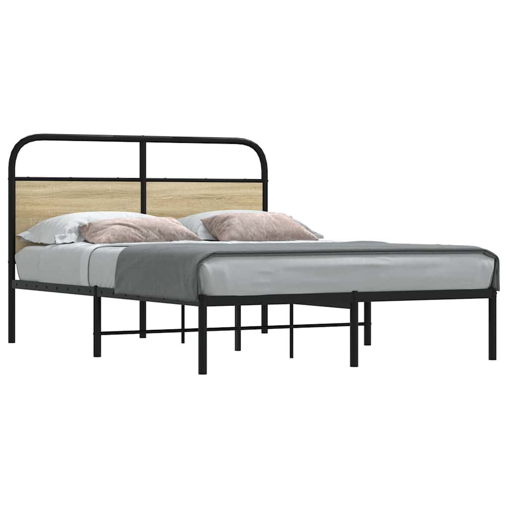 vidaXL Πλαίσιο Κρεβατιού Χωρ. Στρώμα Sonoma Δρυς 120x200εκ. Επ. Ξύλο