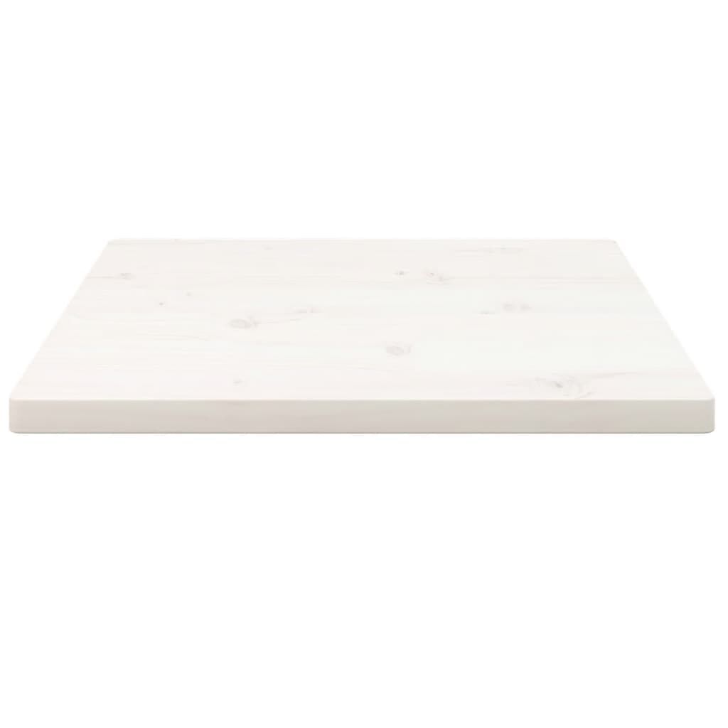 vidaXL Επιφάνεια Τραπεζιού Τετράγωνη Λευκή 60x60x2,5 εκ. Μασίφ Πεύκο