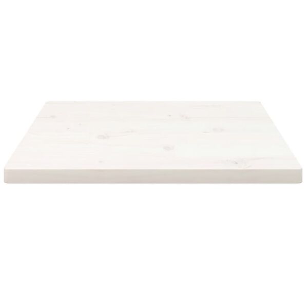 vidaXL Επιφάνεια Τραπεζιού Τετράγωνη Λευκή 60x60x2,5 εκ. Μασίφ Πεύκο
