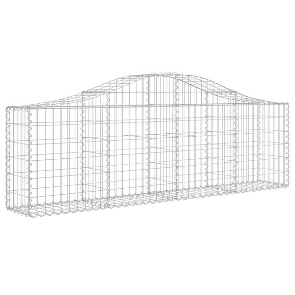vidaXL Συρματοκιβώτια Τοξωτά 3 τεμ. 200x30x60/80 εκ. Γαλβαν. Ατσάλι