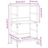 vidaXL Ντουλάπι βιβλίων Παλιό ξύλο 50x33x82 cm Κατασκευασμένο ξύλο