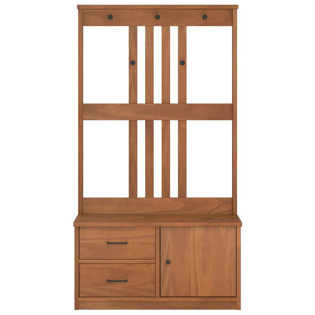 vidaXL Δέντρο χωλ "SANDENS" 87x40x159,5 εκ. Πεύκο μασίφ ξύλο