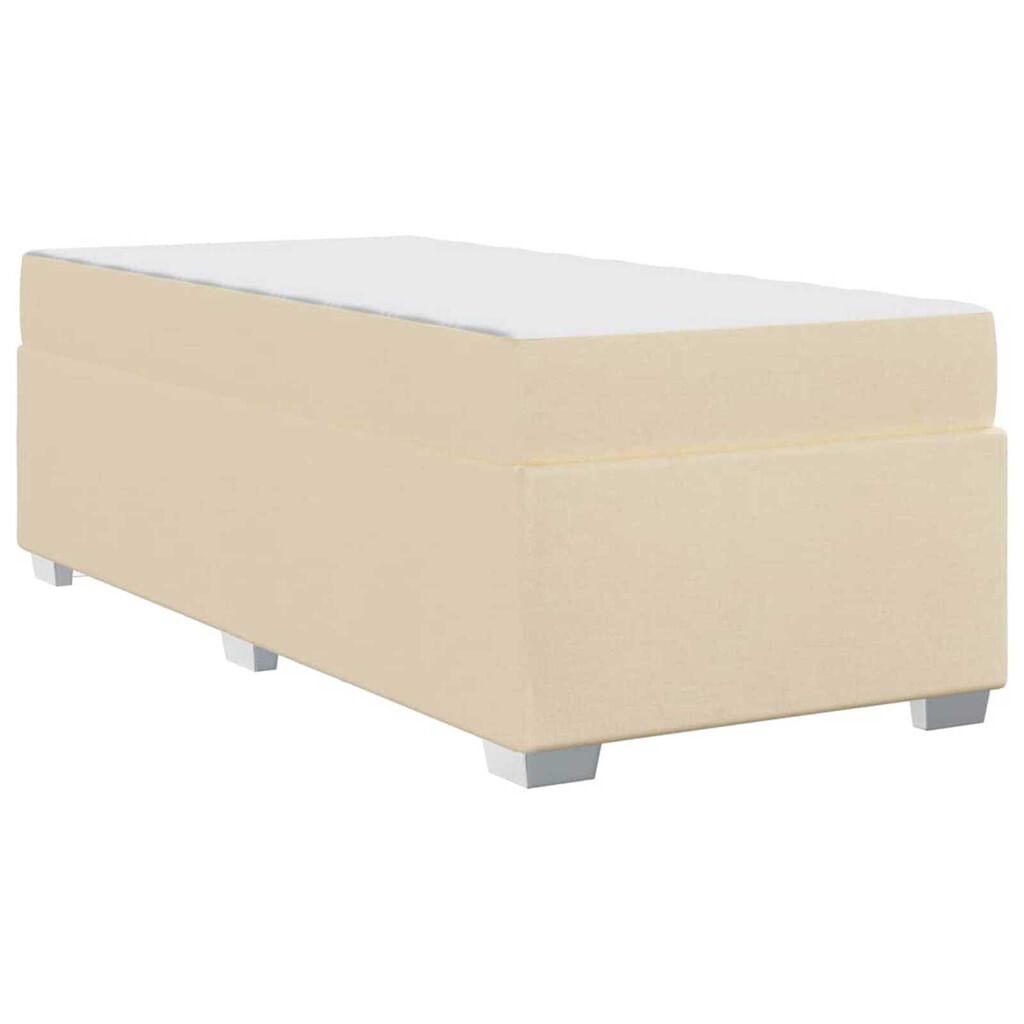 vidaXL Σκελετός Κρεβατιού Κρεμ 90 x 200 cm ύφασμα