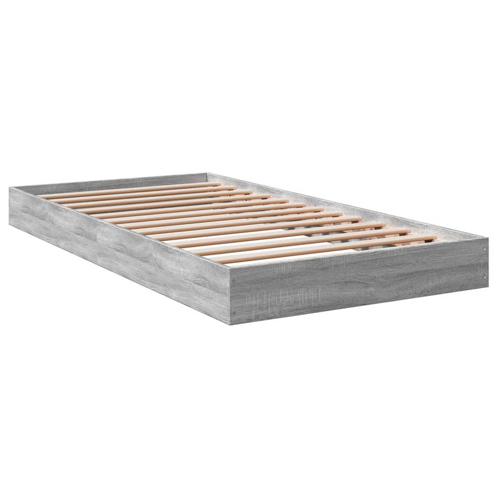 vidaXL Πλαίσιο Κρεβατιού Γκρι Sonoma 100x200 εκ. Επεξεργασμένο Ξύλο