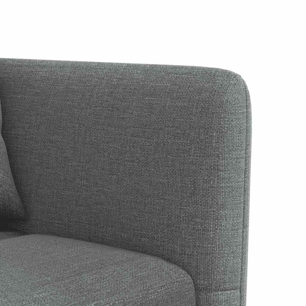vidaXL Καναπές Κρεβάτι Γωνιακός Σκ. Γκρι 275x140x70 εκ. Υφασμάτινος
