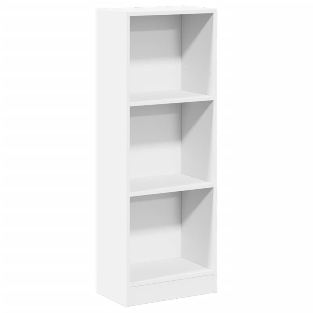 vidaXL Βιβλιοθήκη Λευκή 40x24x109 εκ. από Επεξεργασμένο Ξύλο