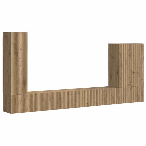 vidaXL &Sigma;&epsilon;&tau; &tau;&omicron;ί&chi;&omicron;&upsilon; &gamma;&iota;&alpha; &tau;&eta;&lambda;&epsilon;ό&rho;&alpha;&sigma;&eta; &Epsilon;&pi;&iota;&tau;&omicron;ί&chi;&iota;&omicron; 6 pcs Artisan Oak