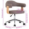 vidaXL Καρέκλα Τραπεζαρίας Περιστρεφόμενη Taupe Λυγισμένο Ξύλο/Ύφασμα