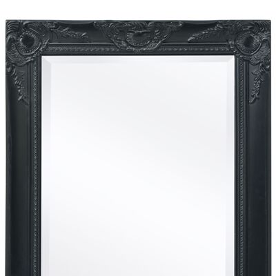 vidaXL Καθρέφτης Τοίχου με Μπαρόκ Στιλ Μαύρος 100 x 50 εκ.