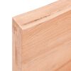 vidaXL Ράφι Τοίχου Ανοιχτό Καφέ 160x40x(2-6)εκ. Επεξ. Μασίφ Ξύλο Δρυός
