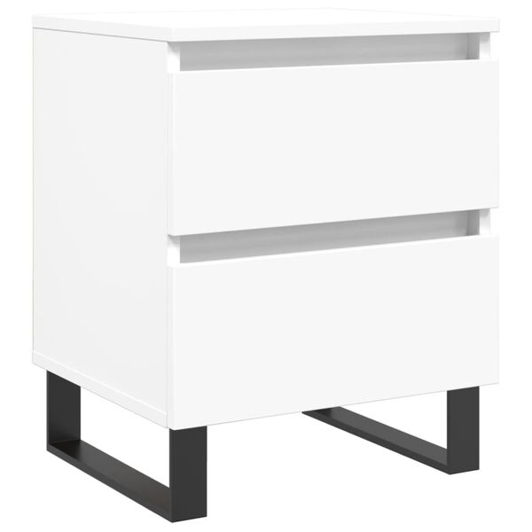 vidaXL Κομοδίνο Λευκό 40 x 35 x 50 εκ. από Επεξεργασμένο Ξύλο