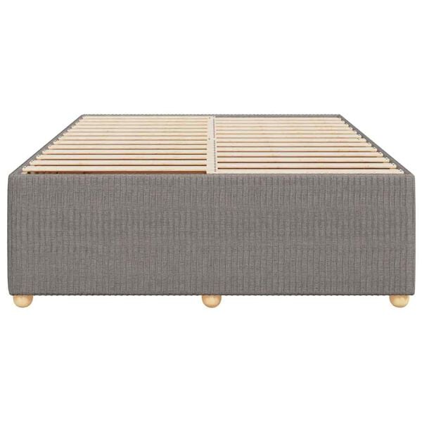 vidaXL Σκελετός Κρεβατιού Χωρίς Στρώμα Taupe 140x190 εκ. Υφασμάτινο