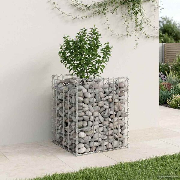 vidaXL &Alpha;&nu;&alpha;&sigma;&eta;&kappa;&omega;&mu;έ&nu;&omicron; &kappa;&rho;&epsilon;&beta;ά&tau;&iota; gabion &Alpha;&sigma;&eta;&mu;ί 50 x 50 x 60 cm